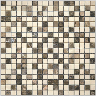 Мозаика i-Tilе 4MT-03-15T Мрамор коричневый, поверхность состаренная Natural 