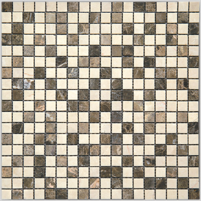 Мозаика i-Tilе 4MT-03-15T Мрамор коричневый, поверхность состаренная Natural