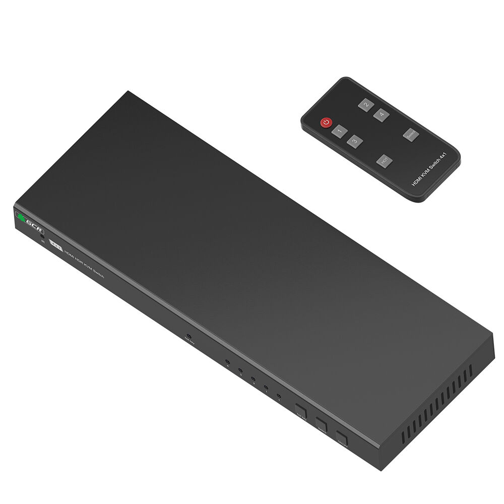 Переключатель KVM HDMI 2.0 4 устройства к 1 монитору 4K60Hz HDCP 2.2 Hot key & Audio