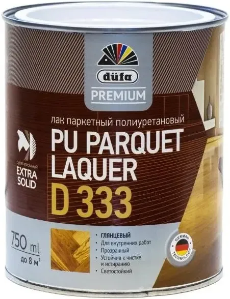 Лак паркетный полиуретановый Dufa Premium PU Parquet Laquer D333 750 мл
