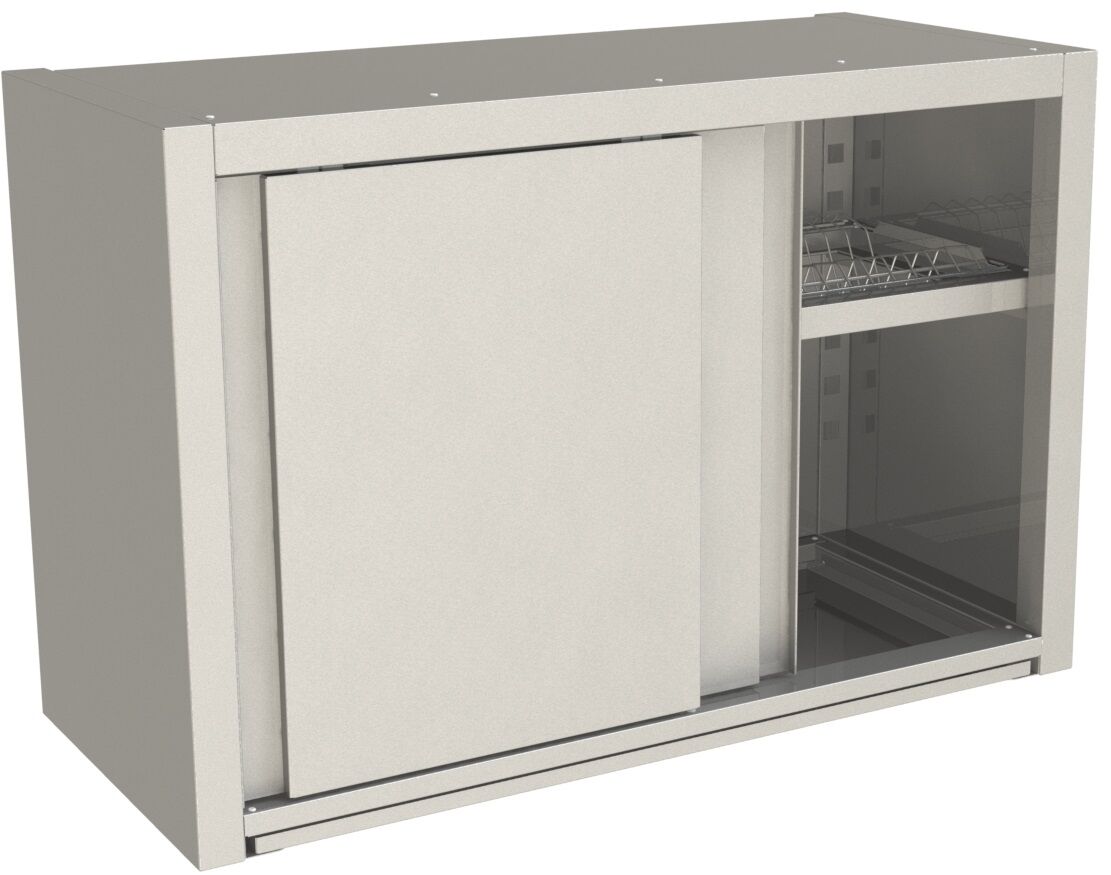 RESTOINOX Полка навесная закрытая купе RESTOINOX ПНК-Т-12/4 для сушки тарелок