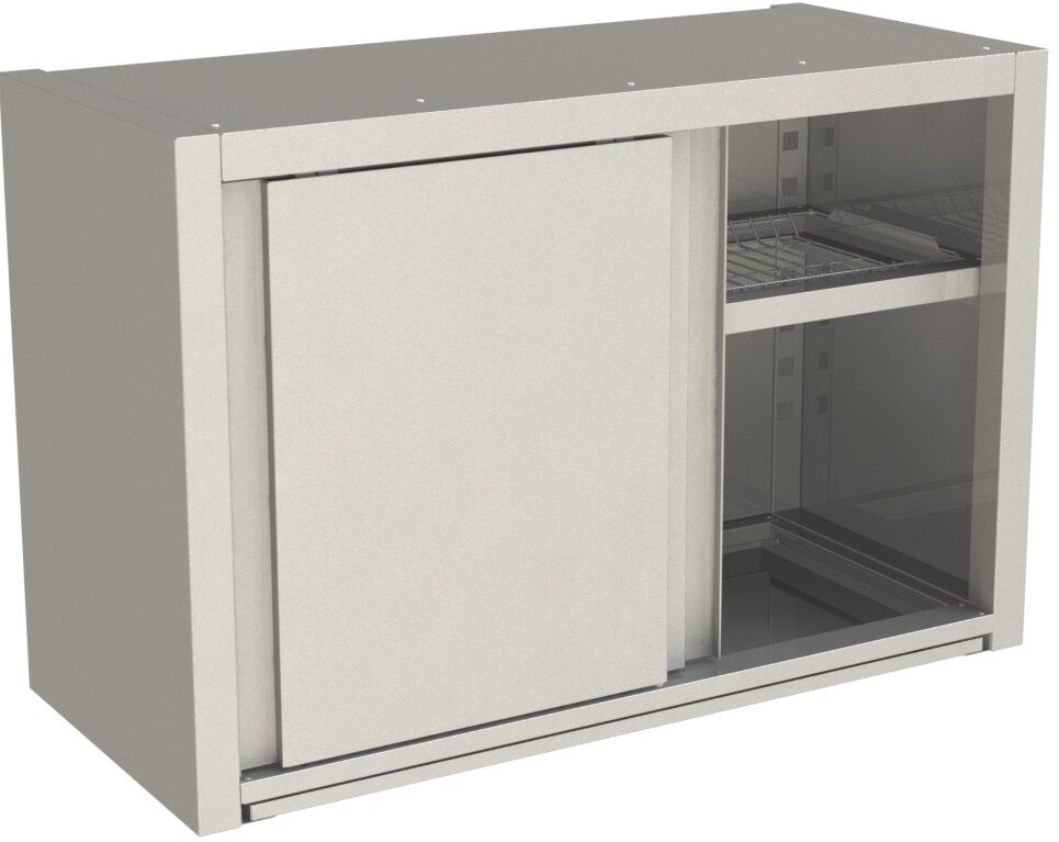 RESTOINOX Полка навесная закрытая купе RESTOINOX ПНК-С-12/4 для сушки стаканов