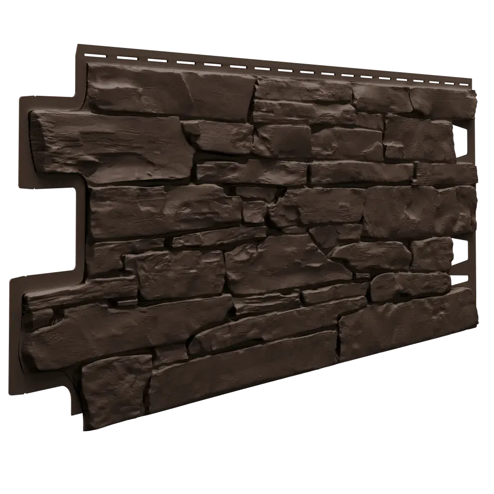 Панель фасадная Камень, темно-коричневый, ТН, 1,0х0,42 м