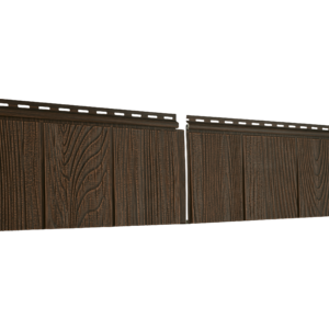 Фасадная панель полипропиленовая Щепа Каштановый 2000x206 мм 0,41 м2