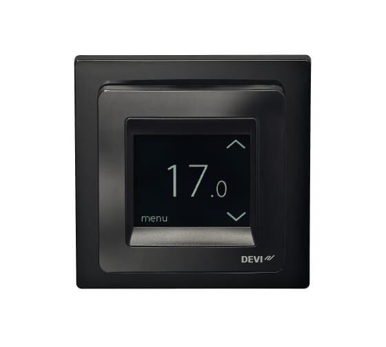 Терморегулятор для теплого пола DEVIreg™ Touch с комбинацией датчиков, черный, 16А