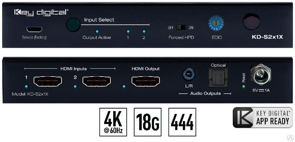 HDMI-свитчер KD-S2x1X