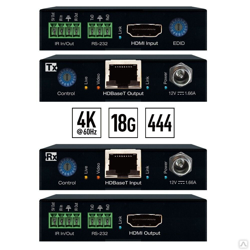 Комплект передачи 4К HDMI-сигнала KD-X444S