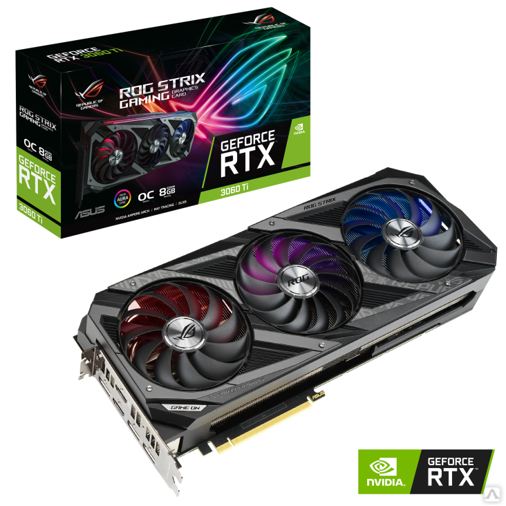 Видеокарта Asus ROG Strix GeForce RTX 3060Ti OC Edition 1