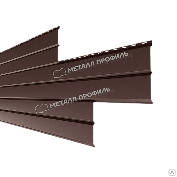 Сайдинг МЕТАЛЛ ПРОФИЛЬ Lбрус-XL-14х335 0,45 мм Коричневый шоколад
