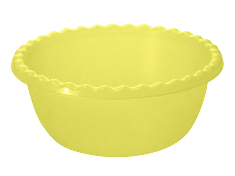 Миска круглая 1,5 л пластик желтая Фазенда