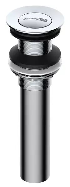 Донный клапан для раковины «WasserKRAFT» A249 с механизмом Клик-Клак хром