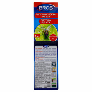 Bros (Брос) липкие полоски от мух (специальный объемный рисунок), 5 шт BROS