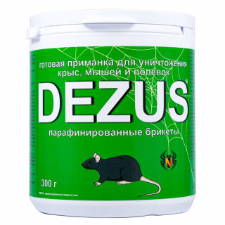 Dezus (Дезус) приманка от грызунов, крыс и мышей (парафинированные брикеты), 300 г DEZUS