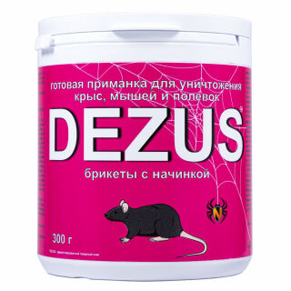 Dezus (Дезус) приманка от грызунов, крыс и мышей (брикеты с начинкой), 300 г DEZUS