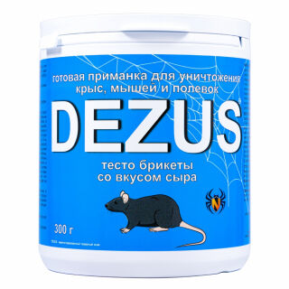 Dezus (Дезус) приманка от грызунов, крыс и мышей (тесто-брикеты) (сыр), 300 г DEZUS