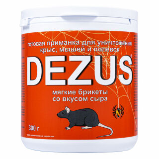 Dezus (Дезус) приманка от грызунов, крыс и мышей (мягкие брикеты) (сыр), 300 г DEZUS