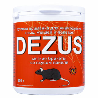 Dezus (Дезус) приманка от грызунов, крыс и мышей (мягкие брикеты) (ваниль), 300 г DEZUS