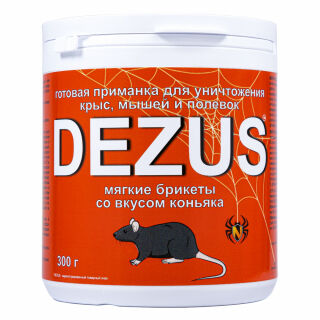 Dezus (Дезус) приманка от грызунов, крыс и мышей (мягкие брикеты) (коньяк), 300 г DEZUS