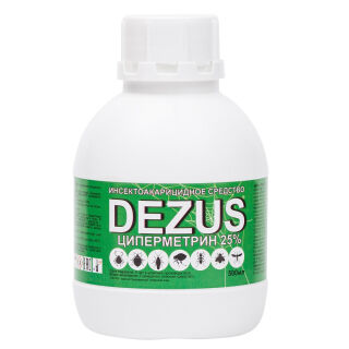 Dezus (Дезус) Циперметрин средство от клопов, тараканов, блох, муравьев, мух, комаров, клещей, ос, 500 мл DEZUS