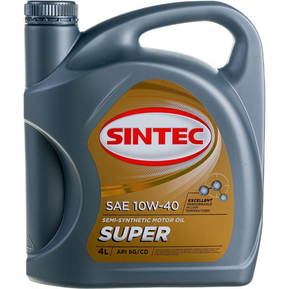 Масло моторное полусинтетическое SINTEC Super SAE 10W-40 API SG/CD