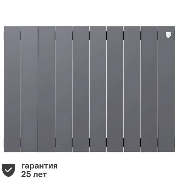 Радиатор Royal Thermo Pianoforte 500/100 биметалл 10 секций боковое подключение цвет серый