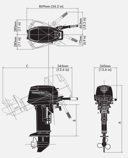 Лодочный мотор 2х-тактный TOHATSU M18E2 EPS Tohatsu 2