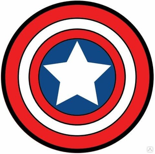 Наклейка для детского электромобиля Капитан Америка #1