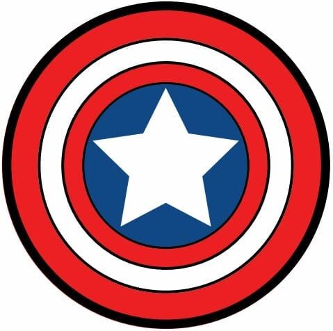 Наклейка для детского электромобиля Капитан Америка 1