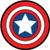 Наклейка для детского электромобиля Капитан Америка #1