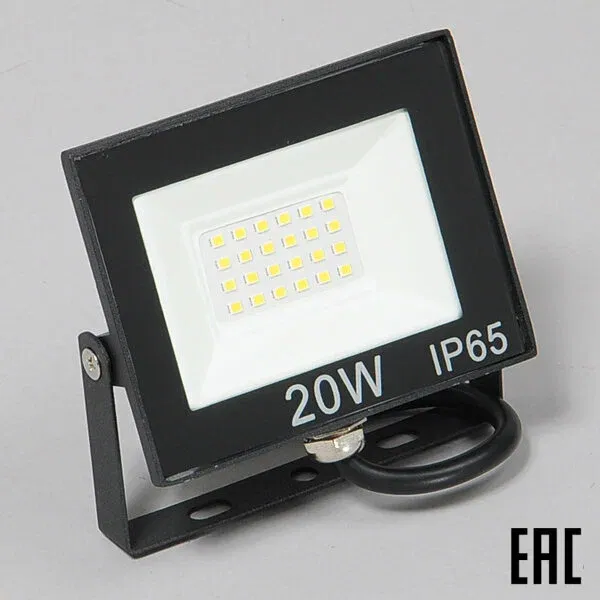 Прожектор светодиодный OFL-20-4K-BL-IP65-LED 20Вт 4000К IP65 1600 лм черный ОНЛАЙТ 61946