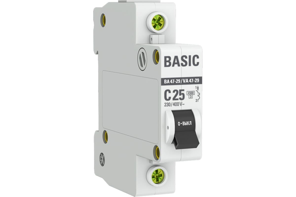 Автоматический выключатель ВА 47-29 С 1п 25А (без опломбирования) EKF Basic)