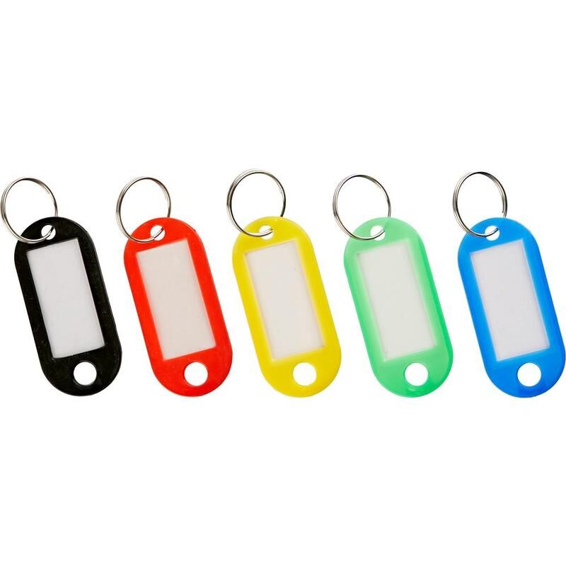 Бирки для ключей пластиковые ассорти (10 штук в упаковке) NoName