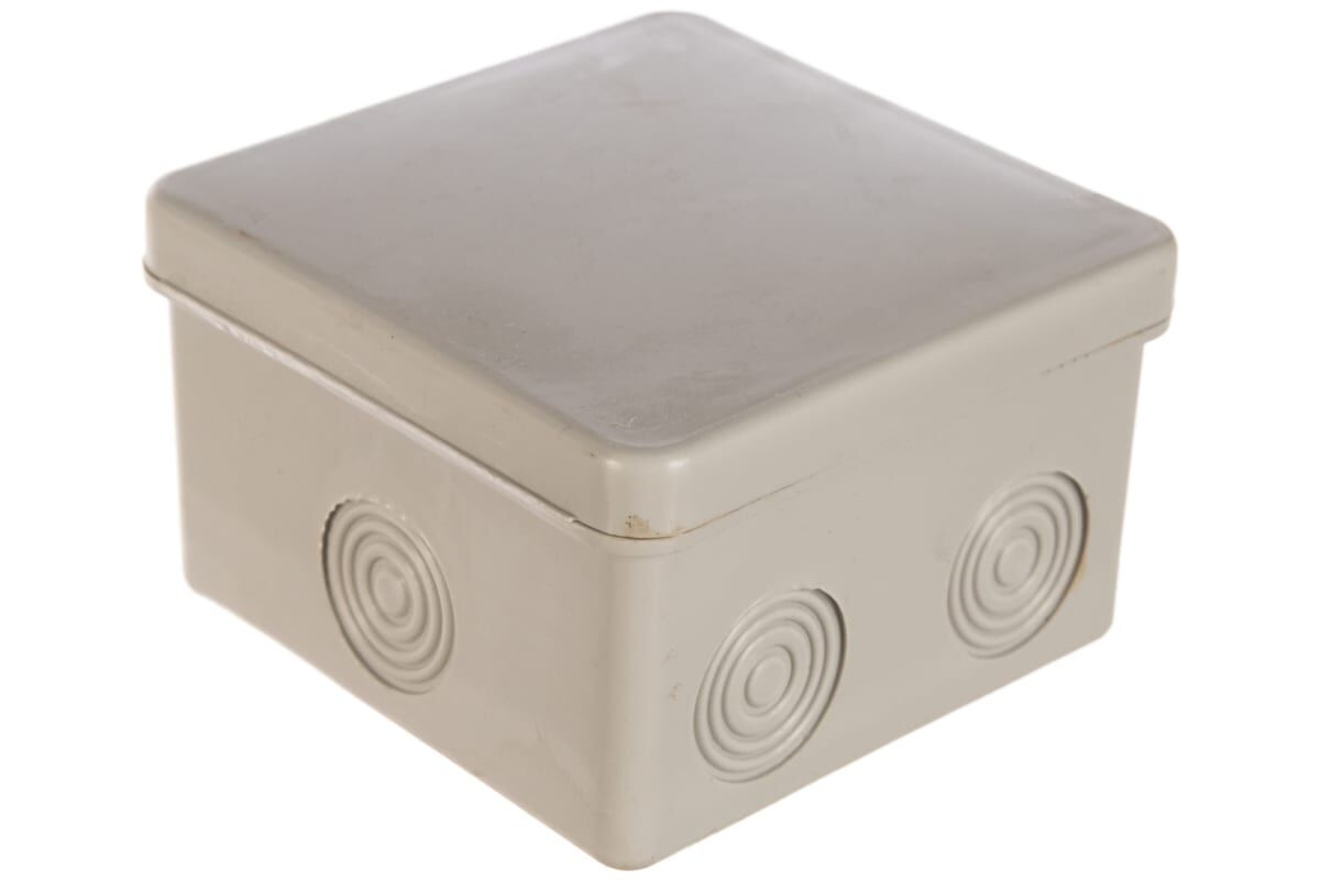Коробка распаячная ЭРА о/у КОР 80х80х50мм без гермовводов 7 вх. IP54 (100/1600)