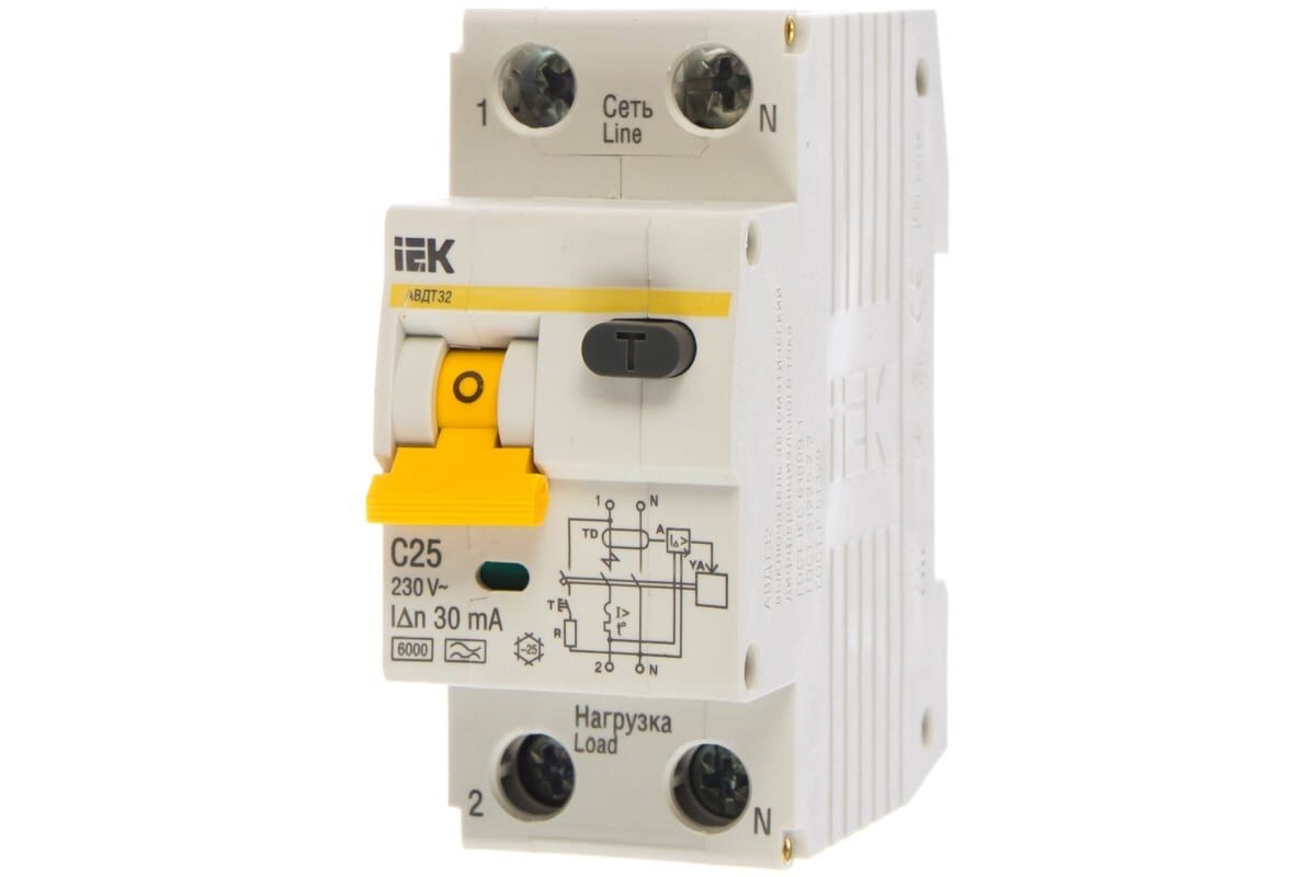 Автоматический выключатель дифференциального тока MAD22-5-025-C-30, АВДТ32 C25 , (шт.)