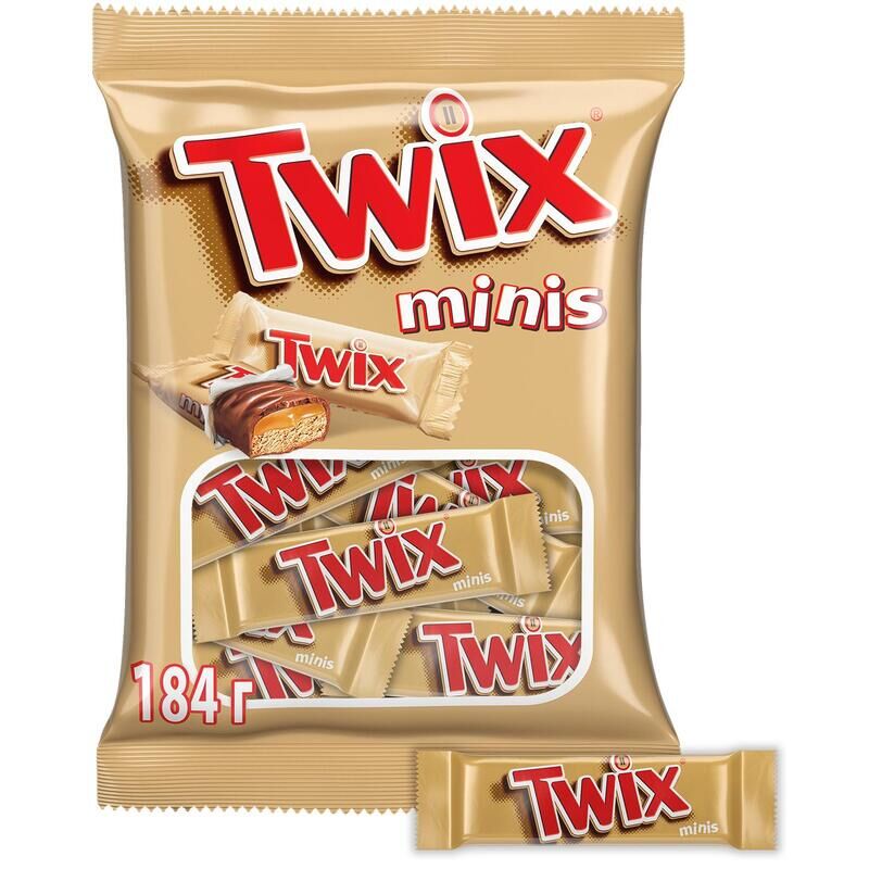 Шоколадный батончик Twix мини 184 г