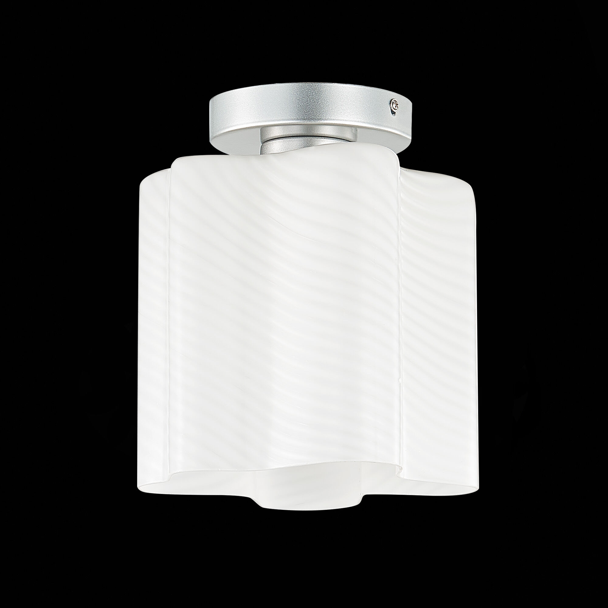 Светильник потолочный ST-Luce Серебристый/Белый с полосками E27 1*60W