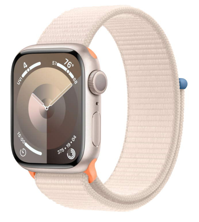 Смарт-часы Apple Watch Series 9 GPS 45мм корпус из алюминия Starlight