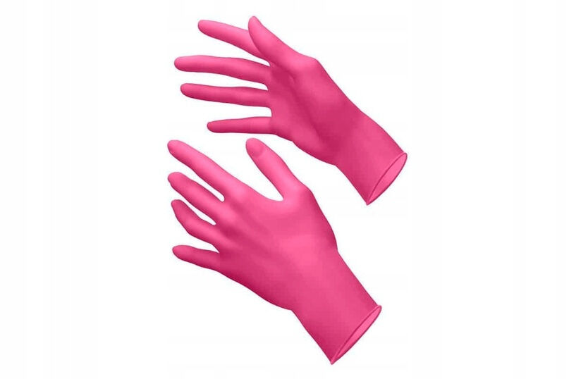 Перчатки нитрил. L (100 шт.) розовые KLEVER