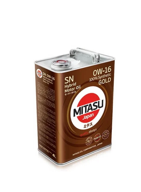 Масло моторное синтетическое Mitasu Gold 0W16 SN, 4л