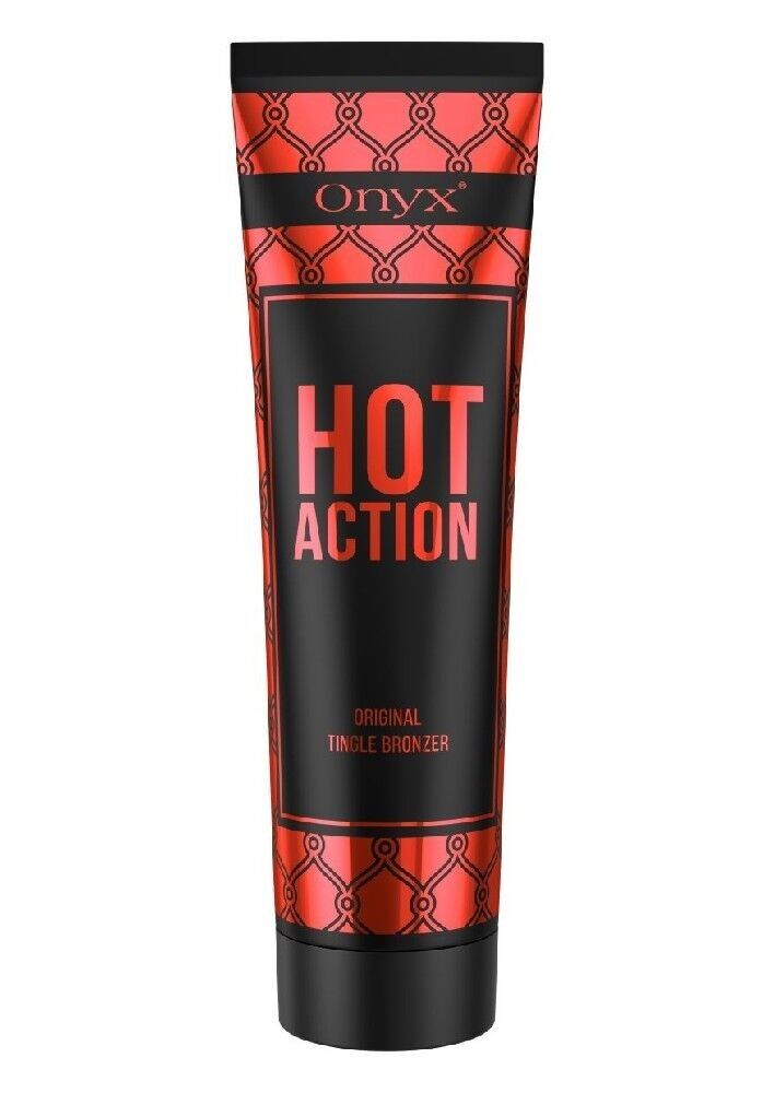 Крем для загара ONYX Hot Action Bronzer (150 мл) бронзатор + ТИНГЛ эффект, аромат: кокос