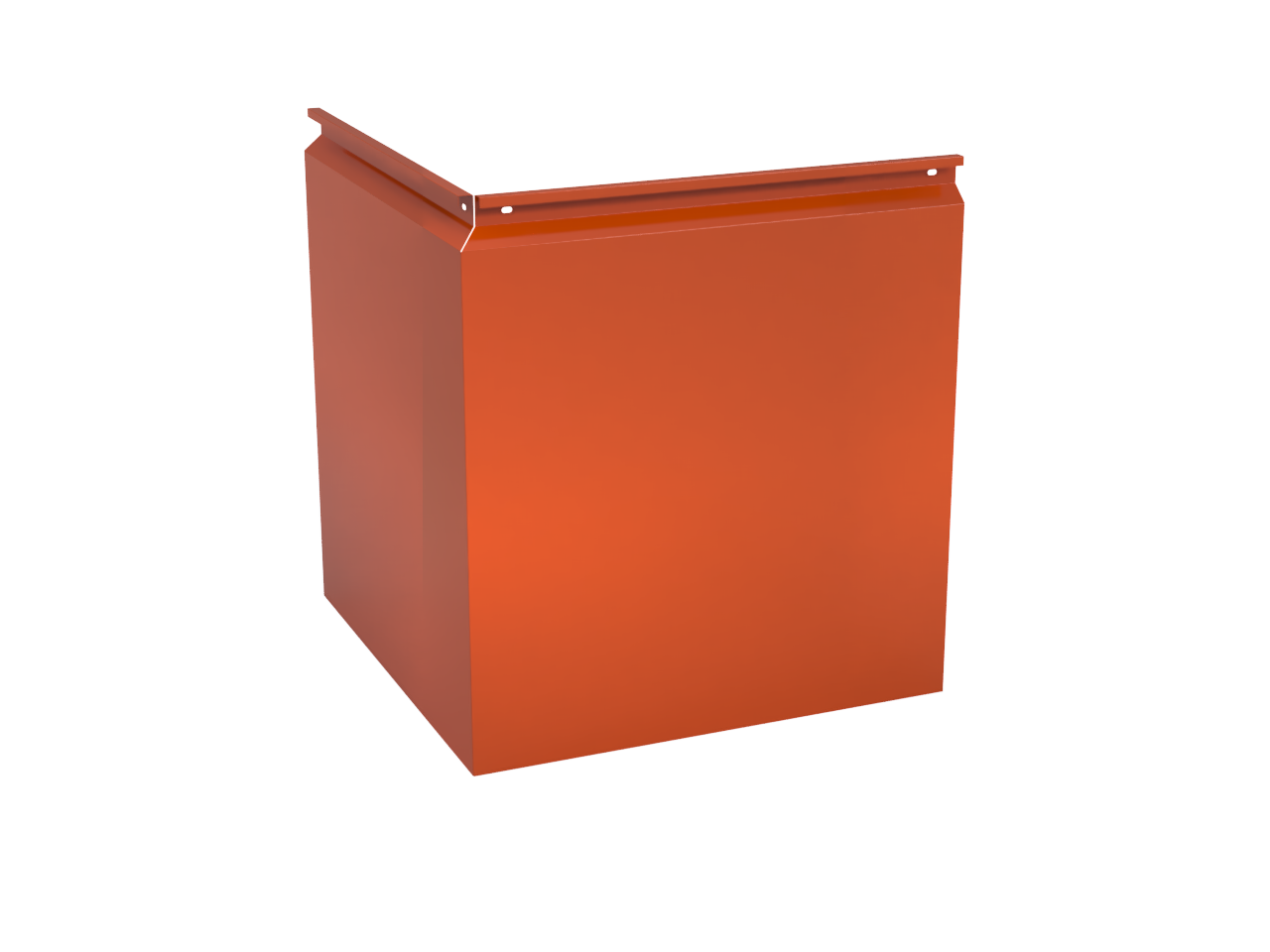 Фасадная кассета Угловая 550 Чистый оранжевый 1,2 мм Фасадные кассеты Кровля Сервис