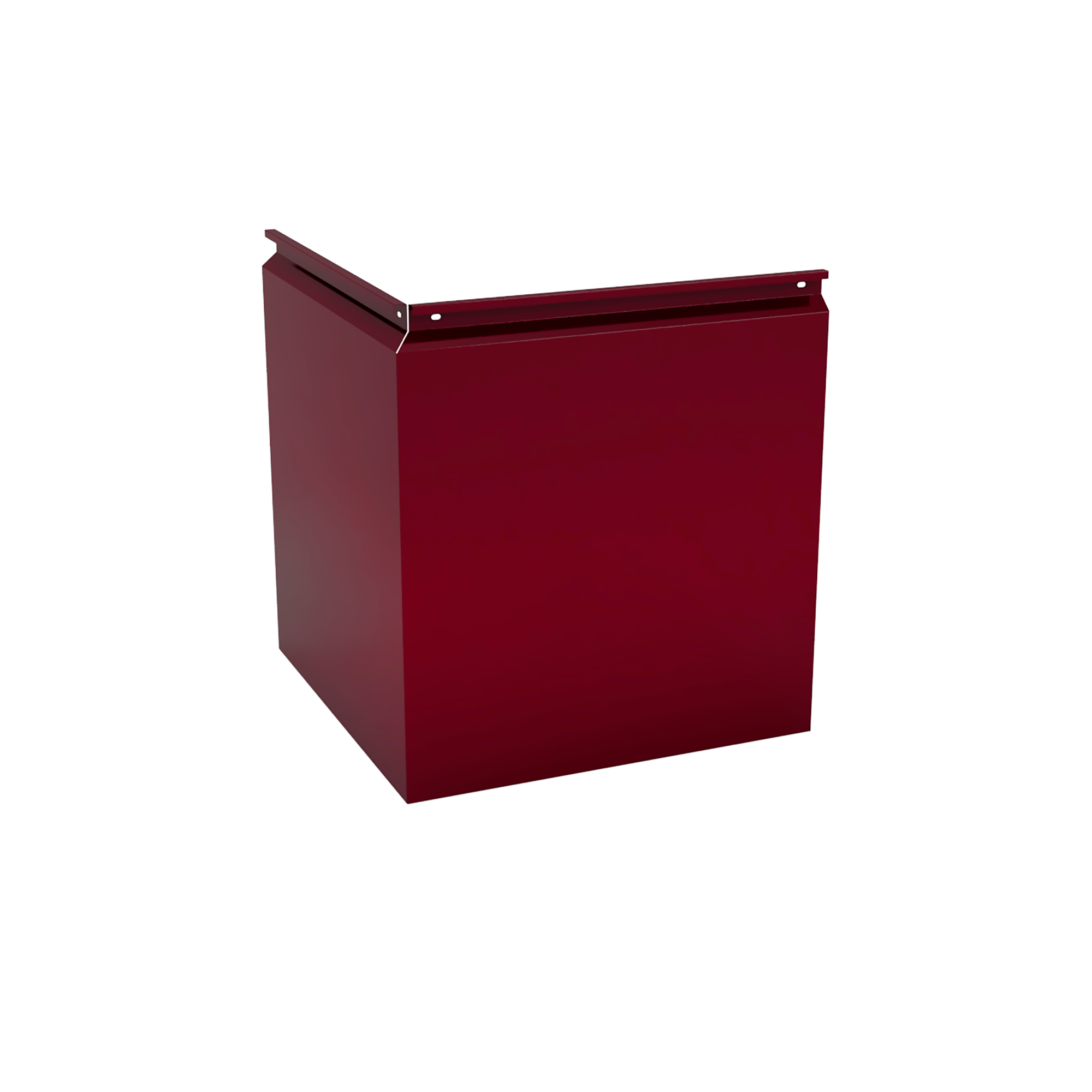 Фасадная кассета Угловая 1025 Красно-коричневый 1,2 мм Фасадные кассеты Кровля Сервис
