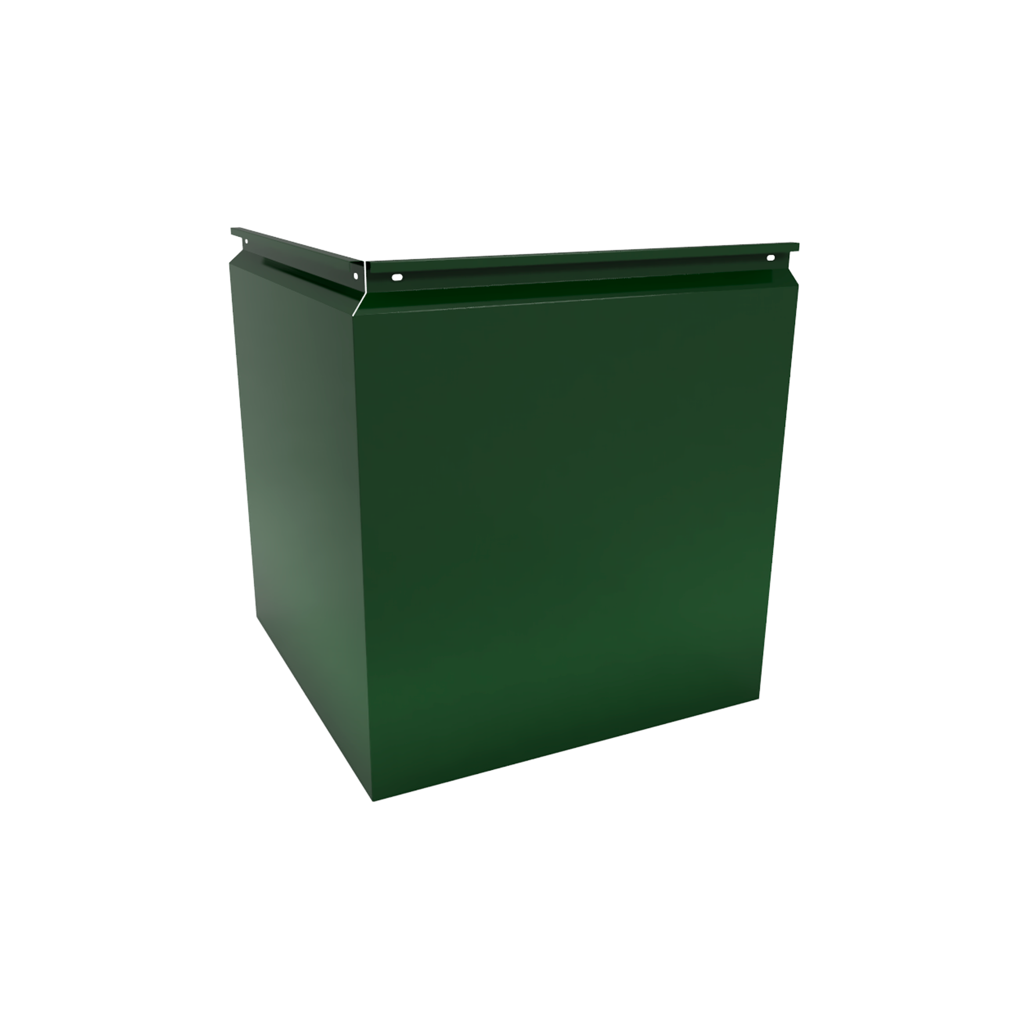 Фасадная кассета Угловая 1025 Зеленый мох 0,65 мм Фасадные кассеты Кровля Сервис
