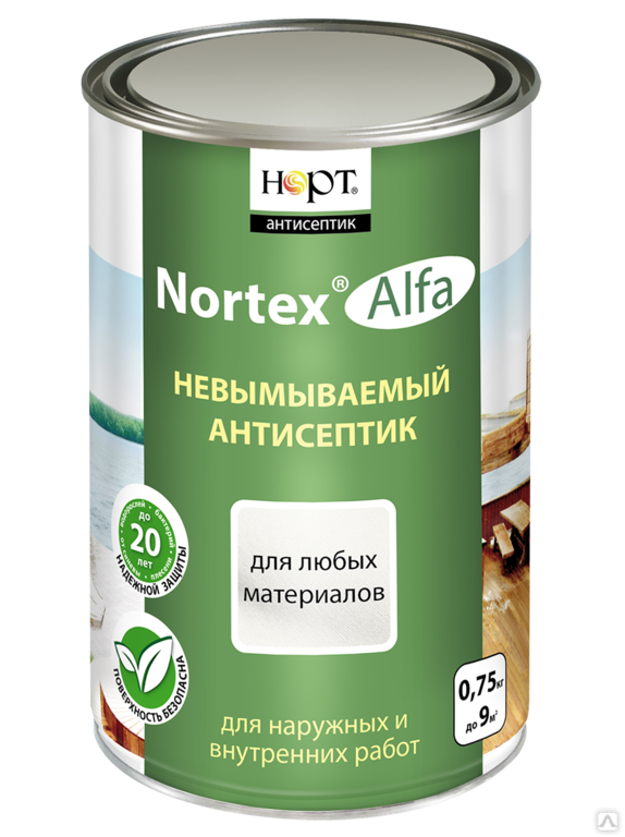 Антисептик невымываемый для древесины Nortex-Alfa 0,75 кг
