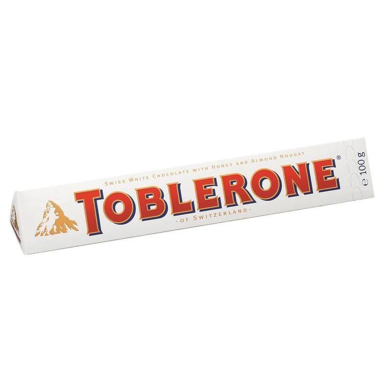 Шоколад Toblerone белый с медово-миндальной нугой 100 г TOBLERONE