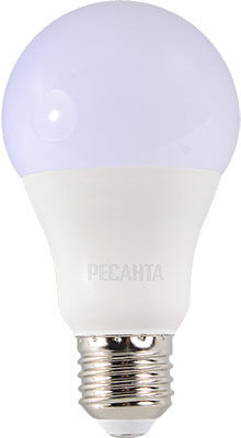 Лампа светодиодная Ресанта LL-R-A65-15W-230-4K-E27 (груша 15Вт нейтр. Е27) белый