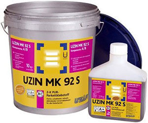Клей для паркета двухкомпонентный Uzin (Уцын) MK 92 S полиуретановый 10 кг