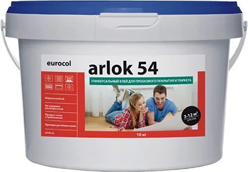 Клей для пробки Forbo Eurocol Arlok 54 10 л (на 28-40 кв.м шпателем A2)