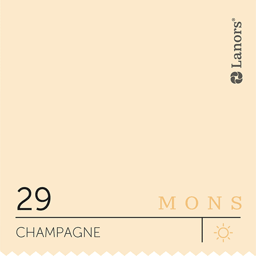 Краска для стен и потолка глубокоматовая моющаяся Lanors Mons Interior в цвете 29 Champagne / Шампань 0,2 л (пробник) (н