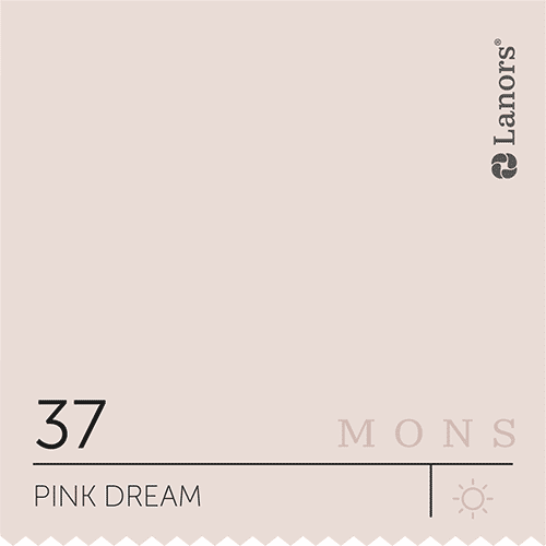 Краска для стен и потолка глубокоматовая моющаяся Lanors Mons Interior в цвете 37 Pink Dream / Розовый сон 0,2 л (пробни